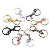 Wholesale Electroplating Advertising Gifts Personalized Cheap 30mm DIY Accessories Lobster Key Chain